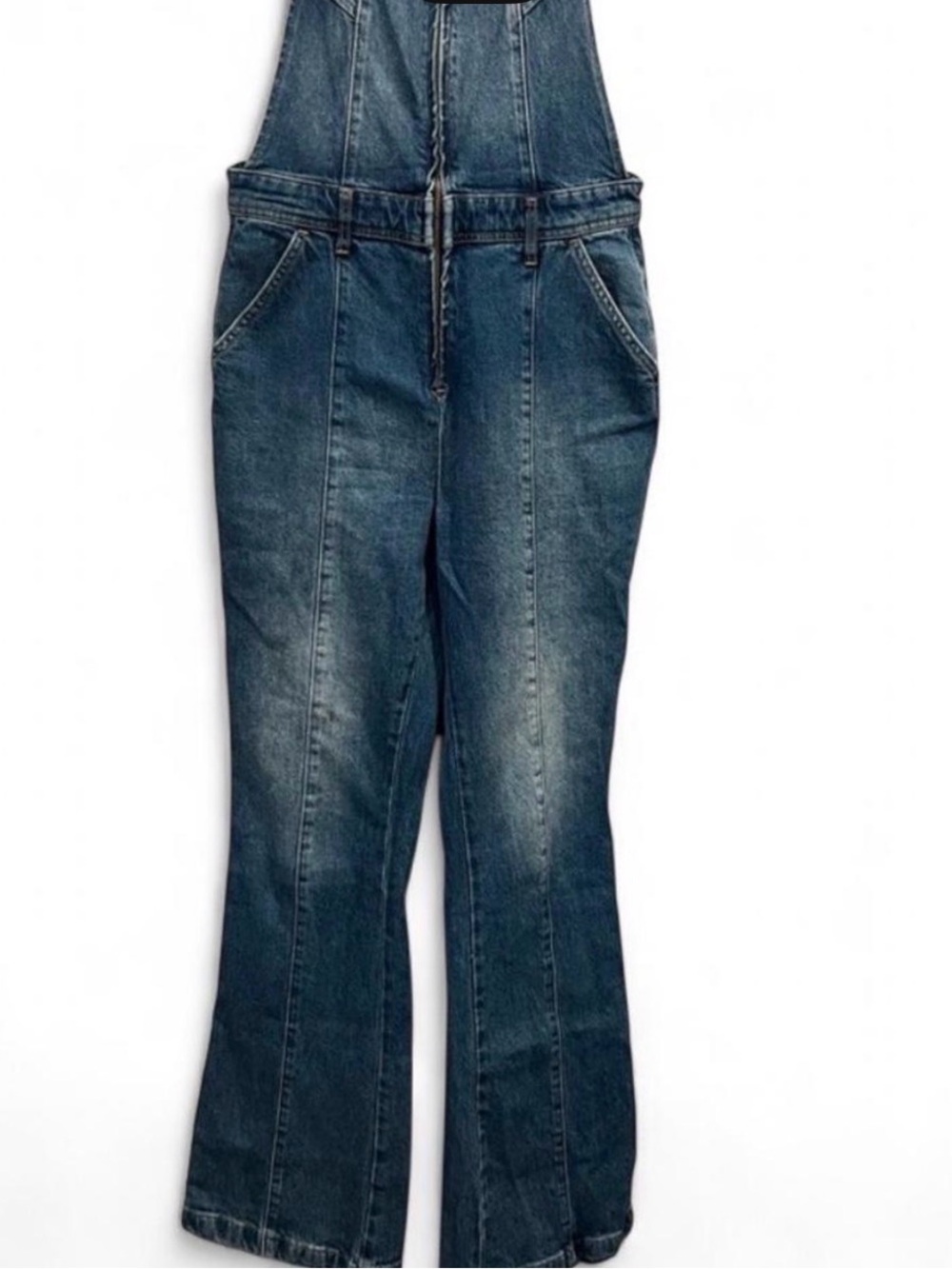 We the Free Camilla Slim Fit Flare Denim Overalls - Picture 8 of 9